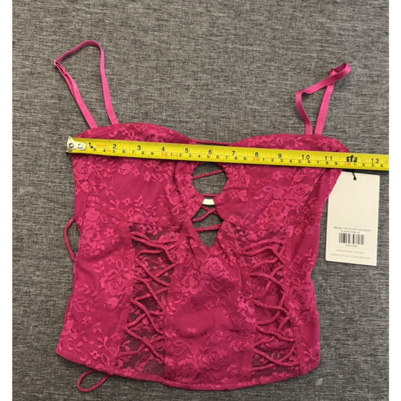 Outcast Breana Top Cross Back Pink Size XS NWT - Picture 3 of 6